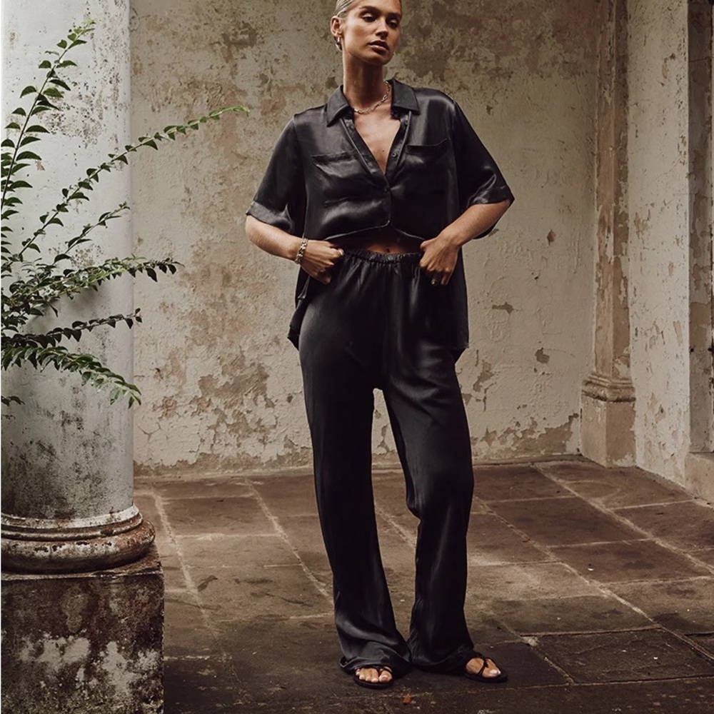 Dissh Simone Bias Cut Satin Pant